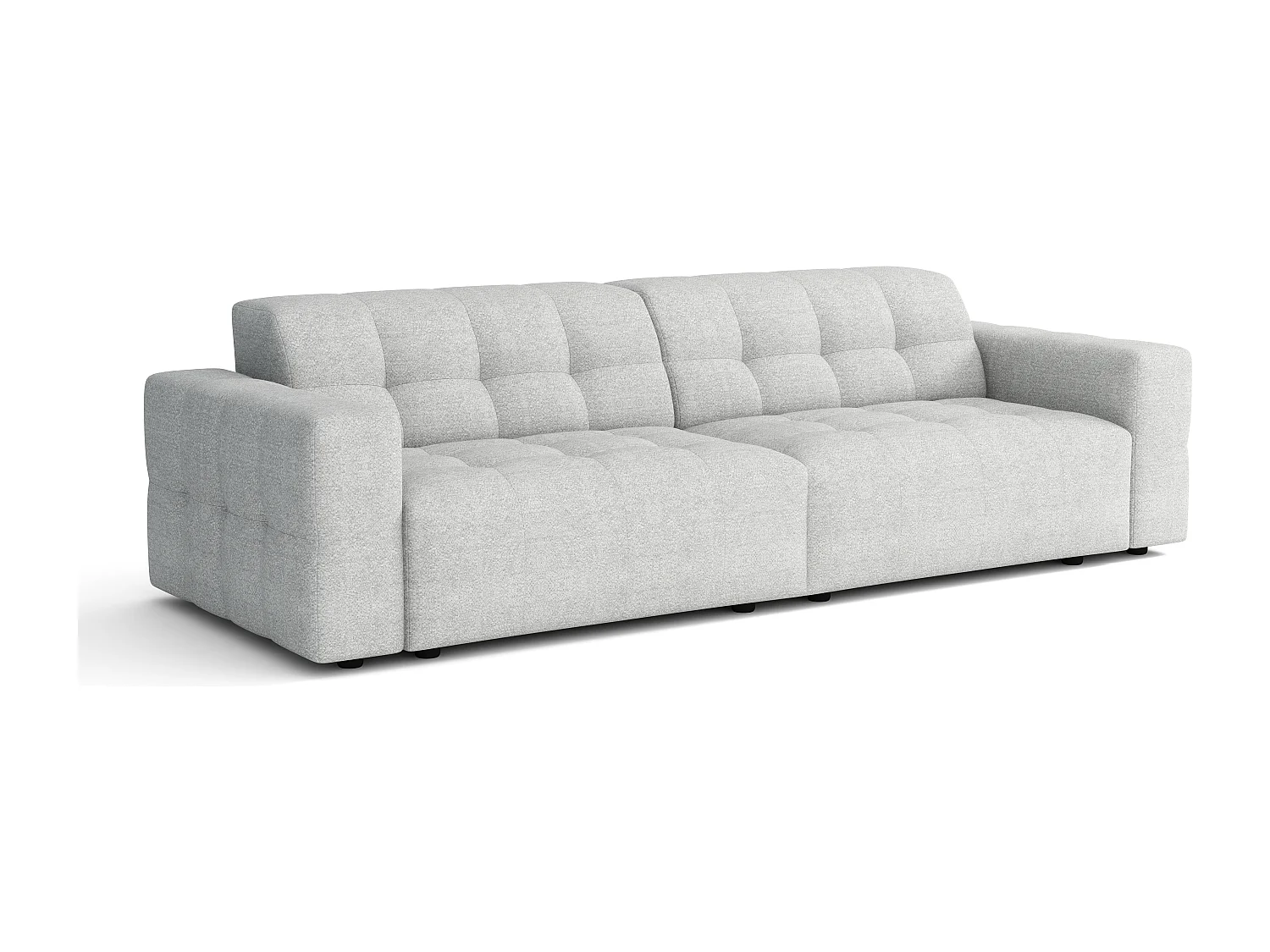 Bergamo Canapé 3 places – tissu Raven 6 gris clair, 244×102×70 cm