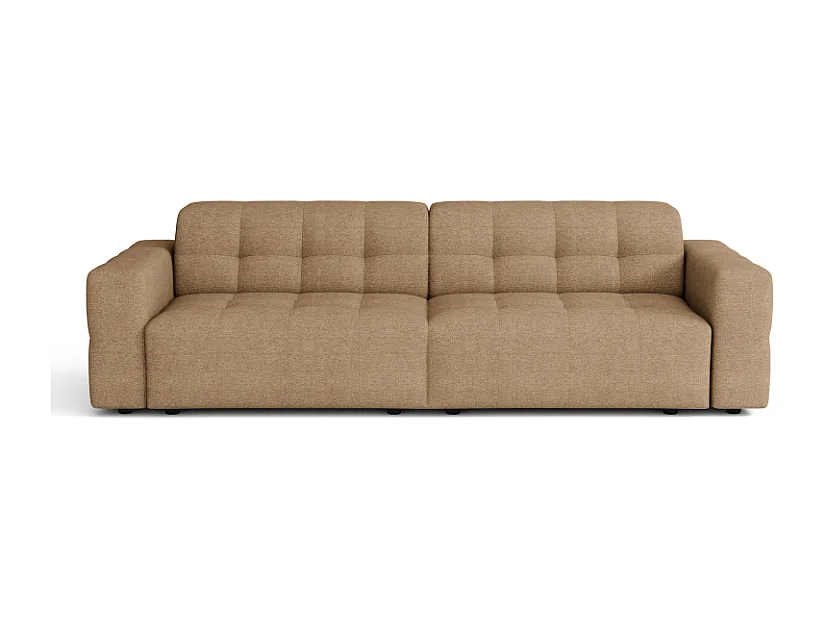 Bergamo 3-Sitzer Sofa – Stoff Raven 34 hellbraun, 244×102×70 cm