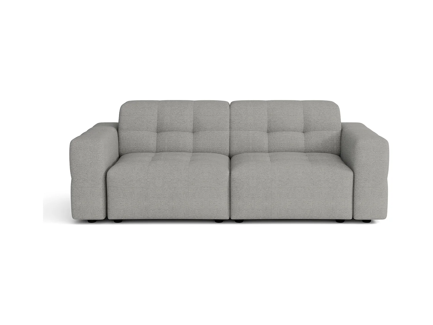 Bergamo 2-Sitzer Sofa – Stoff Raven 7 grau, 204×102×70 cm