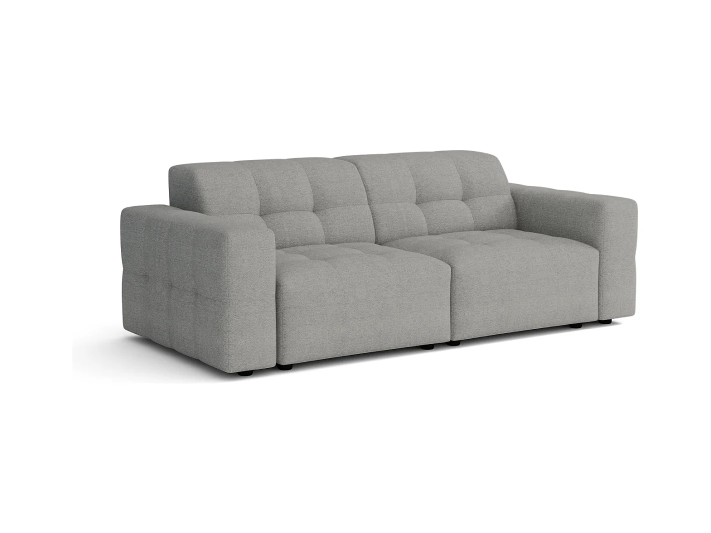 Bergamo 2-Sitzer Sofa – Stoff Raven 7 grau, 204×102×70 cm