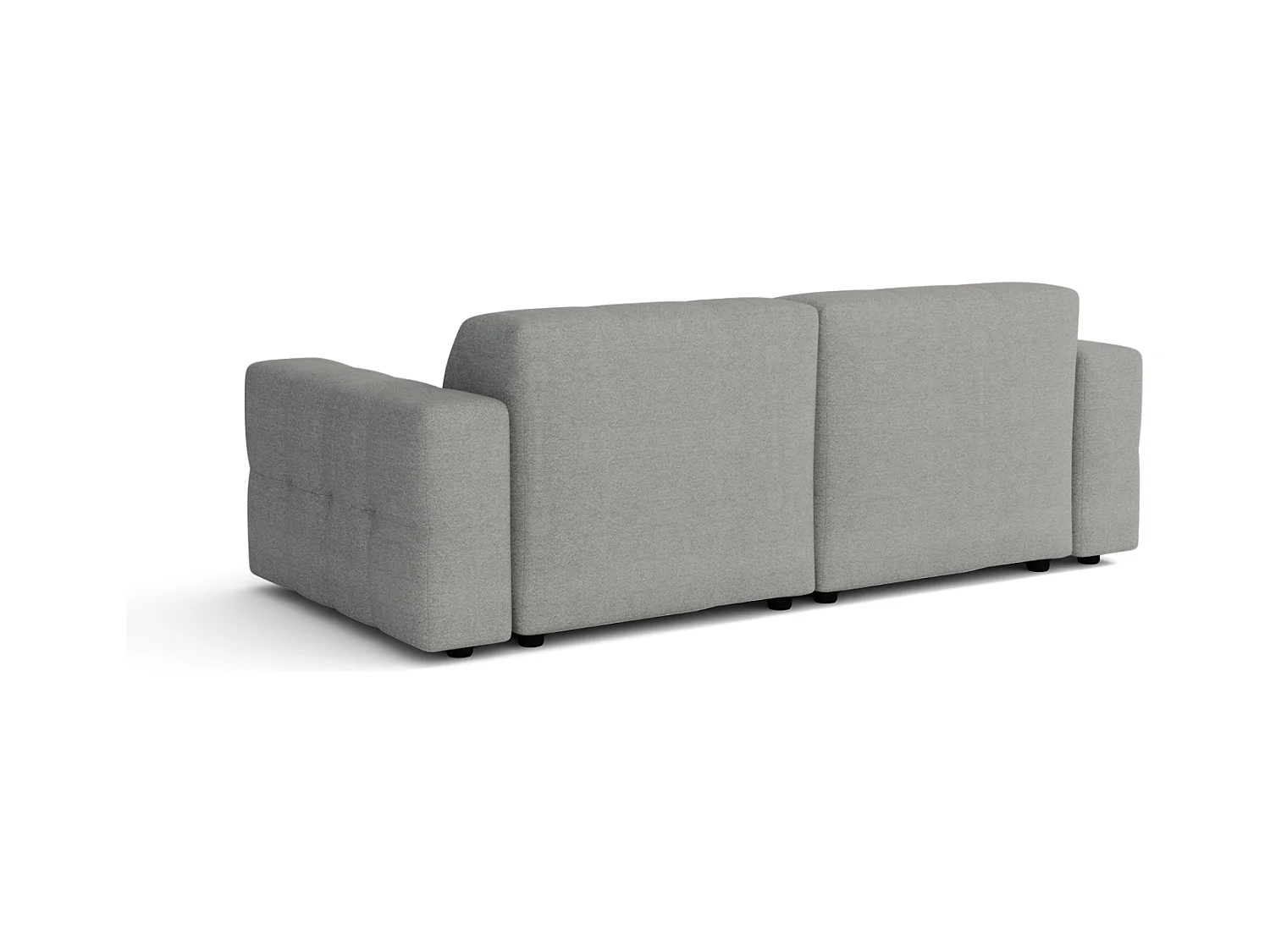 Bergamo 2-Sitzer Sofa – Stoff Raven 7 grau, 204×102×70 cm