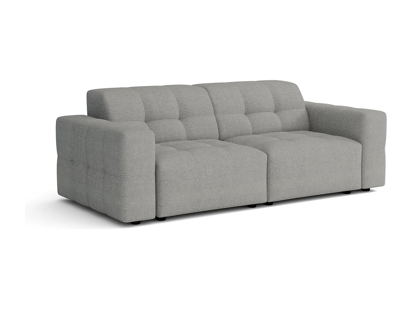 Bergamo Canapé 2 places – tissu Raven 7 gris, 204×102×70 cm