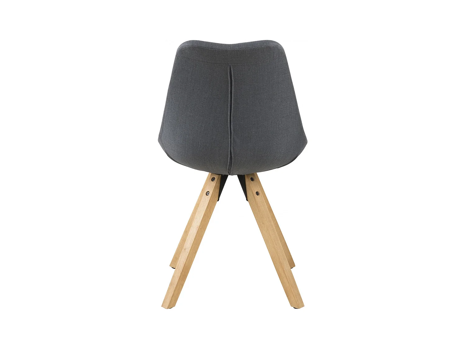 Chaises modernes bois et tissu gris (lot de 2) - EARL