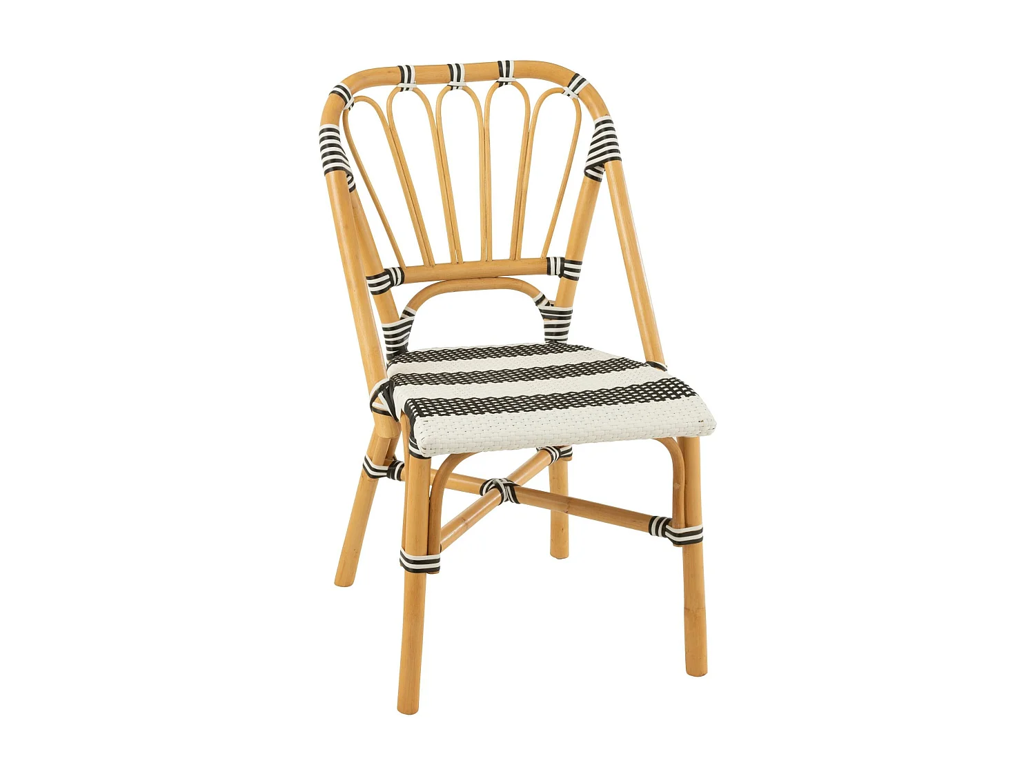 Chaises parisiennes tressées rayures (lot de 2) - MONTMARTRE