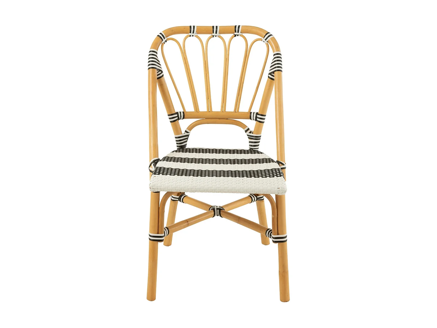 Chaises parisiennes tressées rayures (lot de 2) - MONTMARTRE