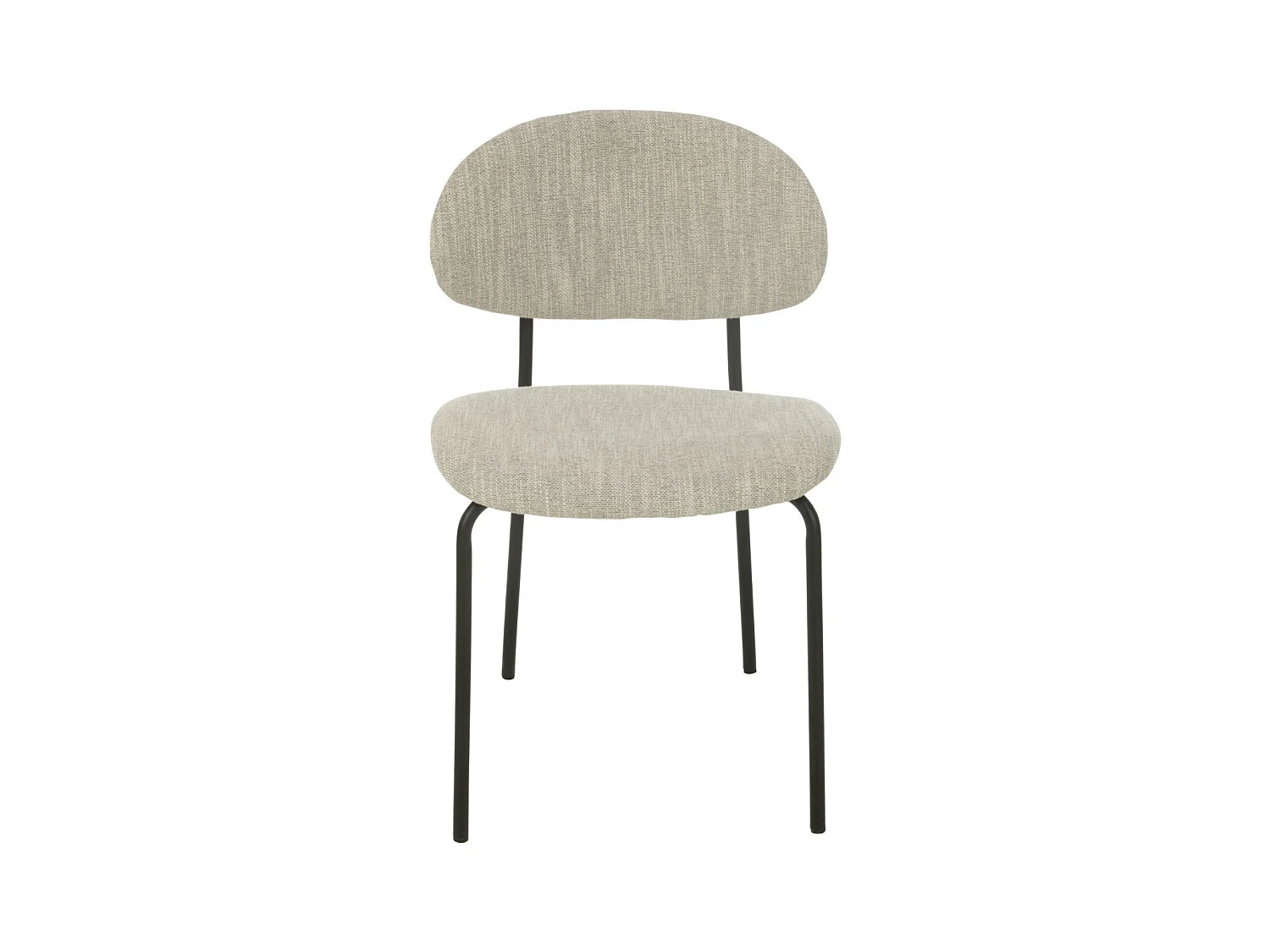 Chaises de salle à manger design en tissu beige (lot de 2) - ARKO