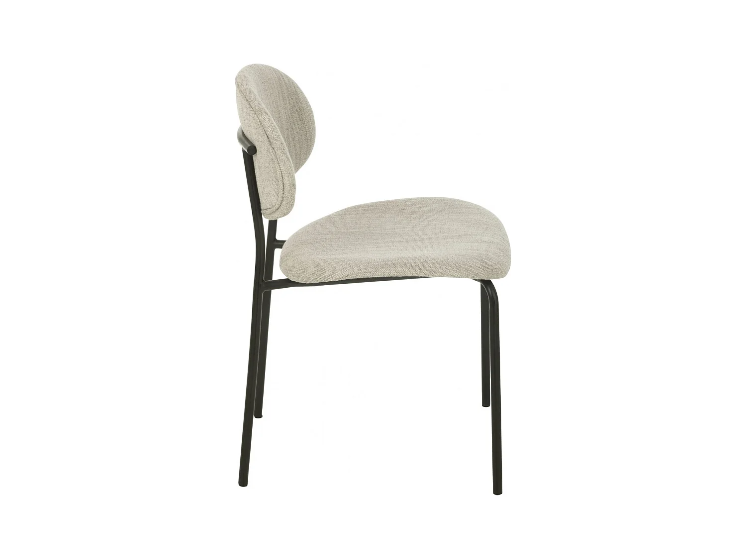 Chaises de salle à manger design en tissu beige (lot de 2) - ARKO