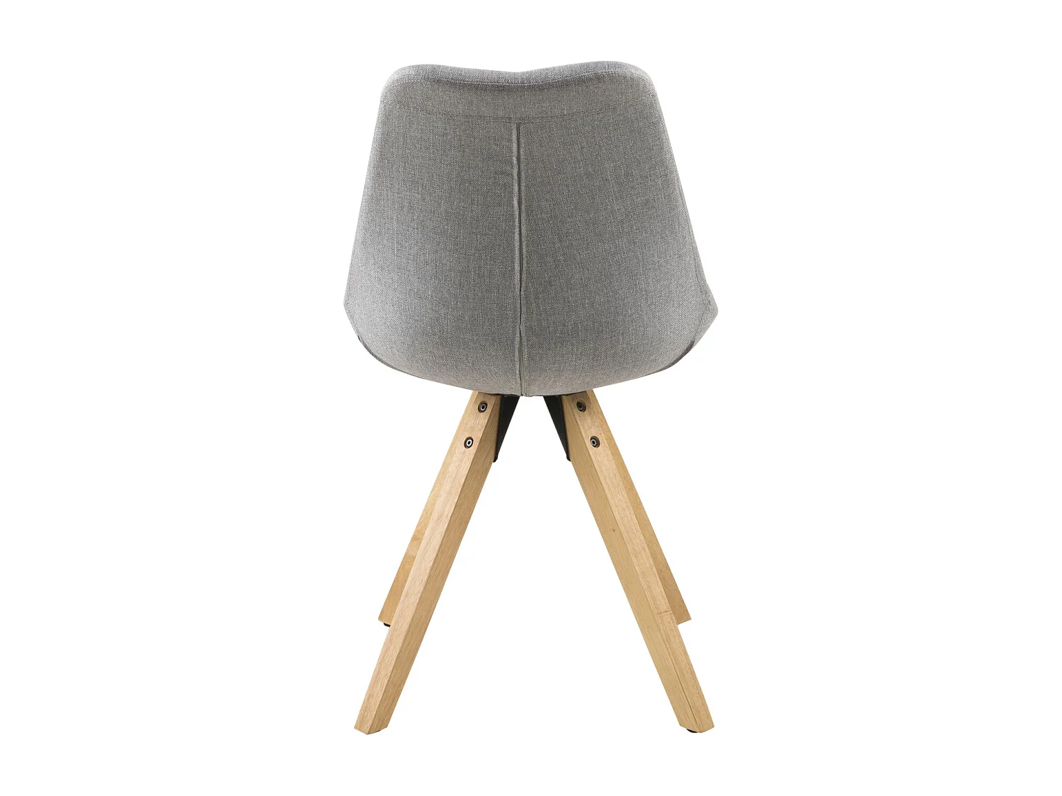 Chaises modernes bois et tissu gris (lot de 2) - EARL