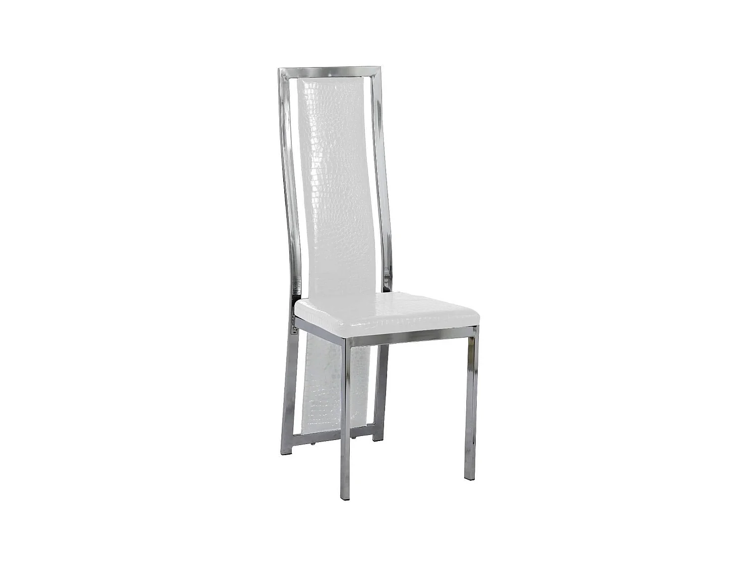 Lot de 6 chaises Dana simili cuir contour chromé