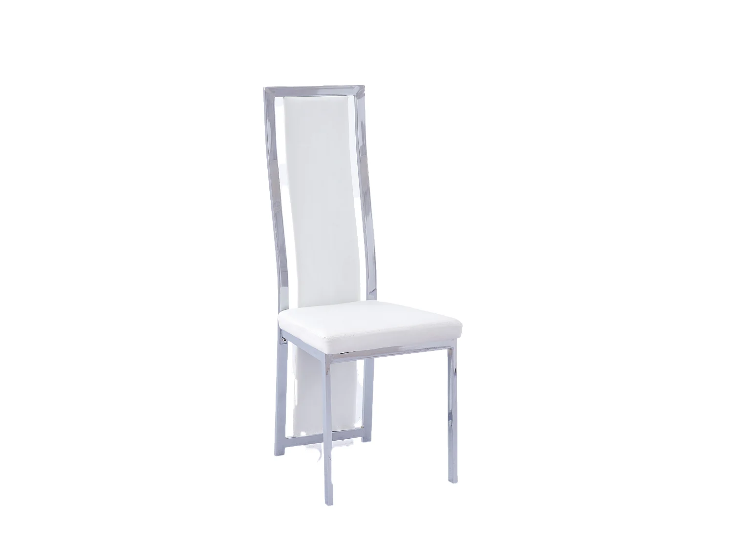 Lot de 6 chaises Dana simili cuir contour chromé