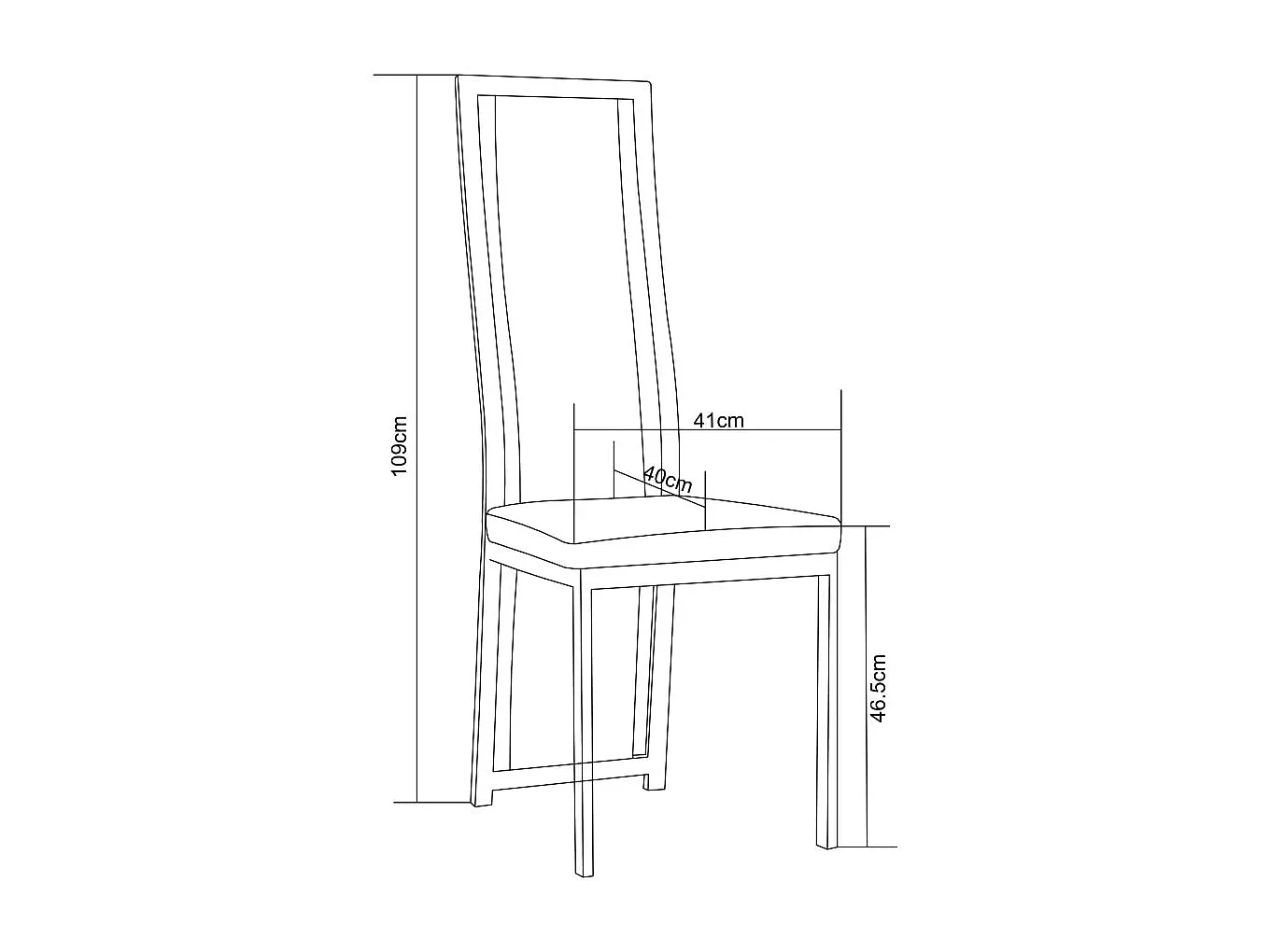 Lot de 6 chaises Dana simili cuir blanc contour chromé