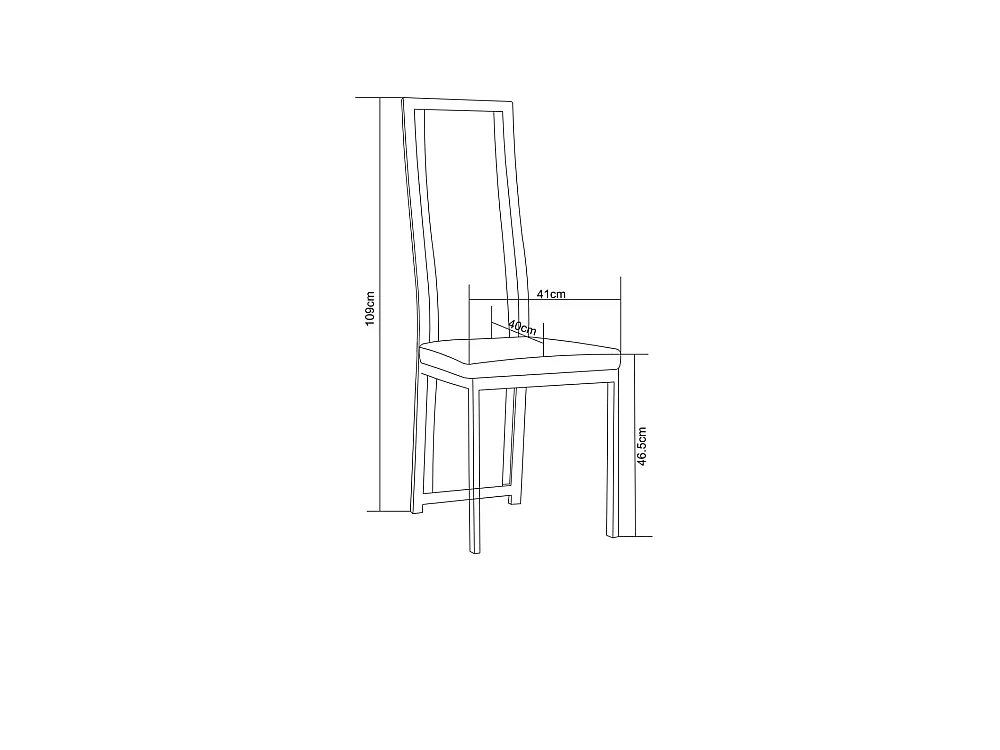 Lot de 6 chaises Dana simili cuir blanc contour chromé