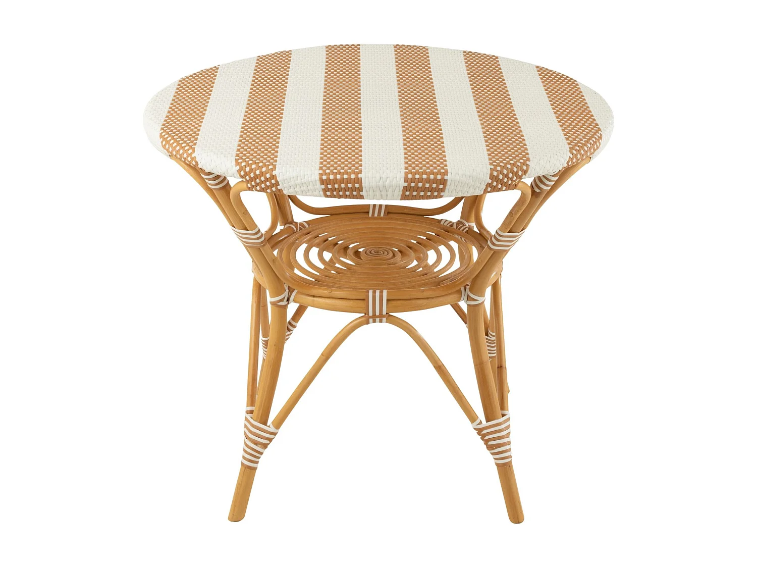 Table ronde parisienne tressée rayures D90 2 places - MONTMARTRE