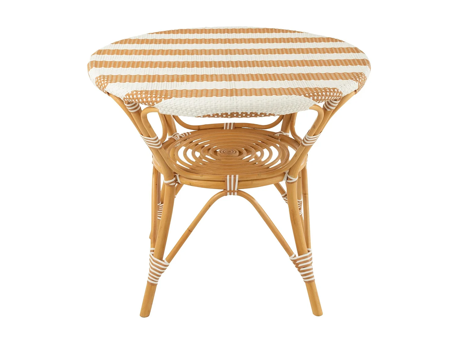 Table ronde parisienne tressée rayures D90 2 places - MONTMARTRE