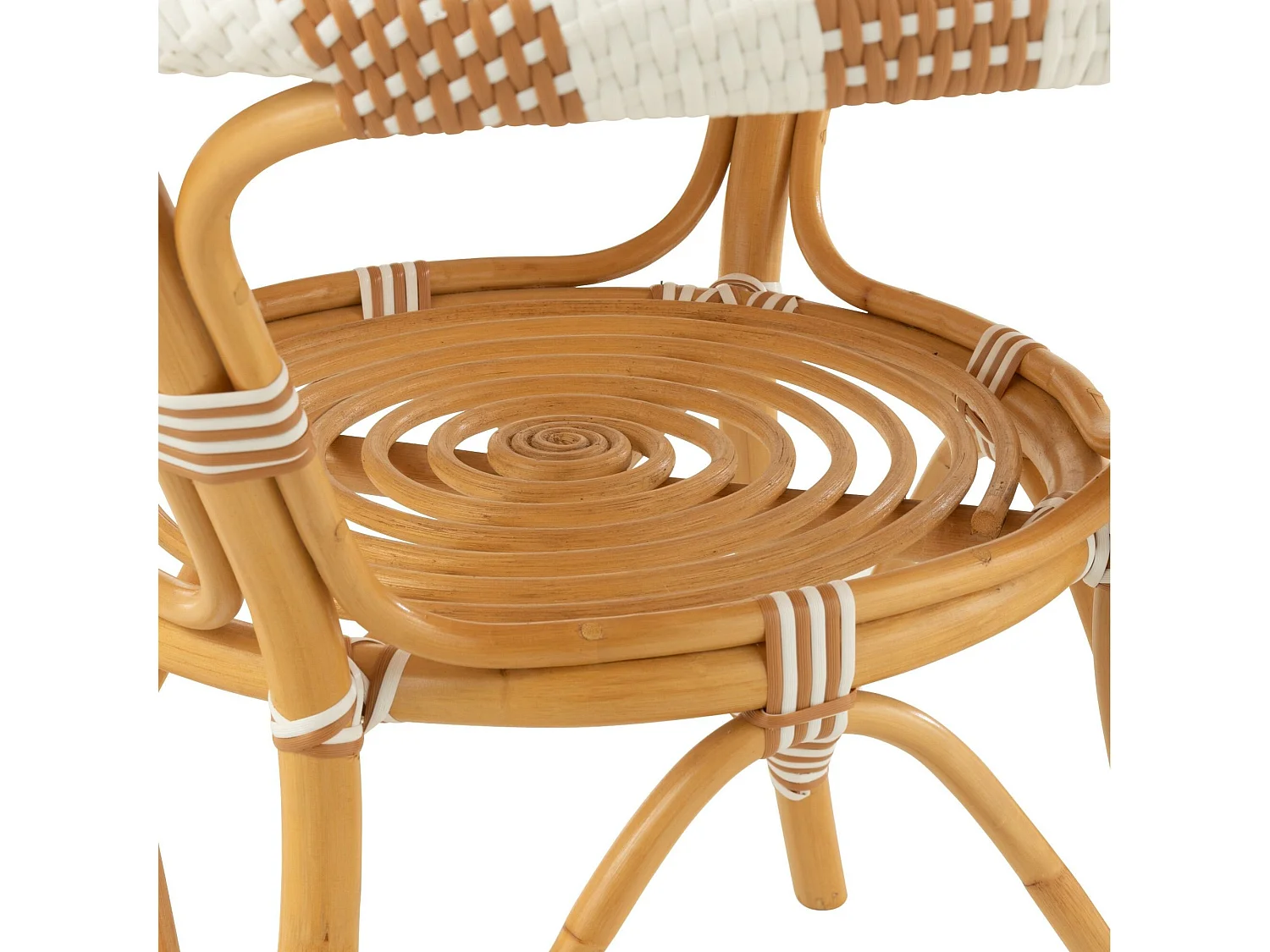 Table ronde parisienne tressée rayures D90 2 places - MONTMARTRE