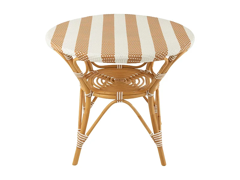 Table ronde parisienne tressée rayures D90 2 places - MONTMARTRE
