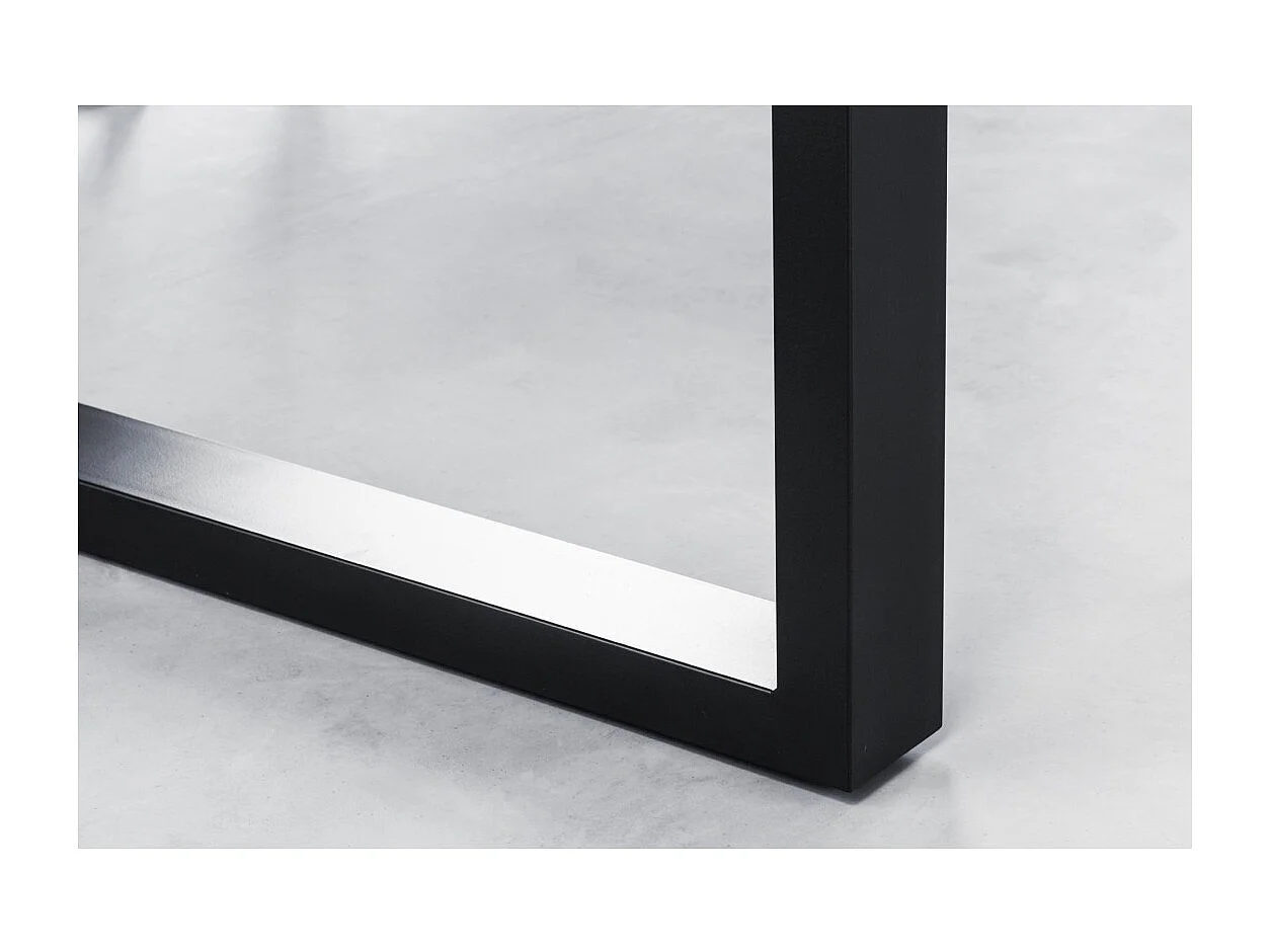 Table NALKO 200 cm – Plateau en bois massif d'acacia et structure en métal noir – Élégance industrielle et authenticité naturell