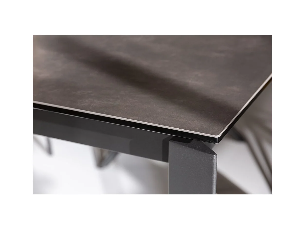 Table de salle à manger FORZA 180–240 cm – Plateau en céramique anthracite – Table extensible moderne