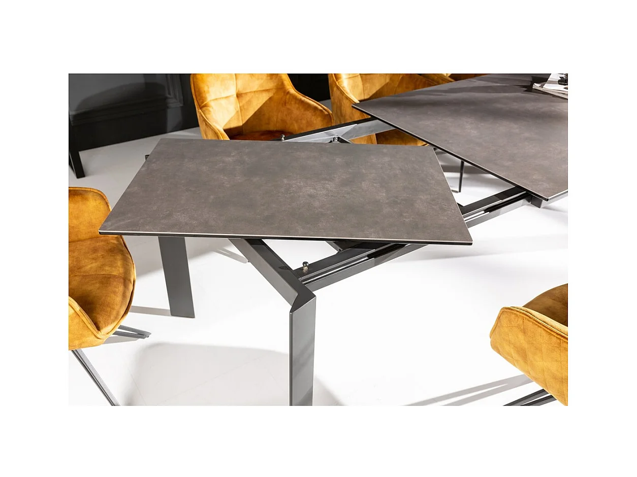 Table de salle à manger FORZA 180–240 cm – Plateau en céramique anthracite – Table extensible moderne