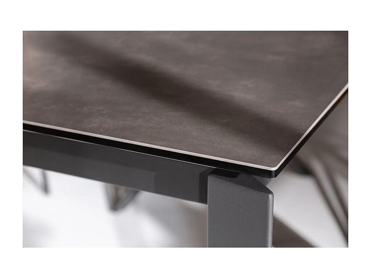 Table de salle à manger FORZA 180–240 cm – Plateau en céramique anthracite – Table extensible moderne