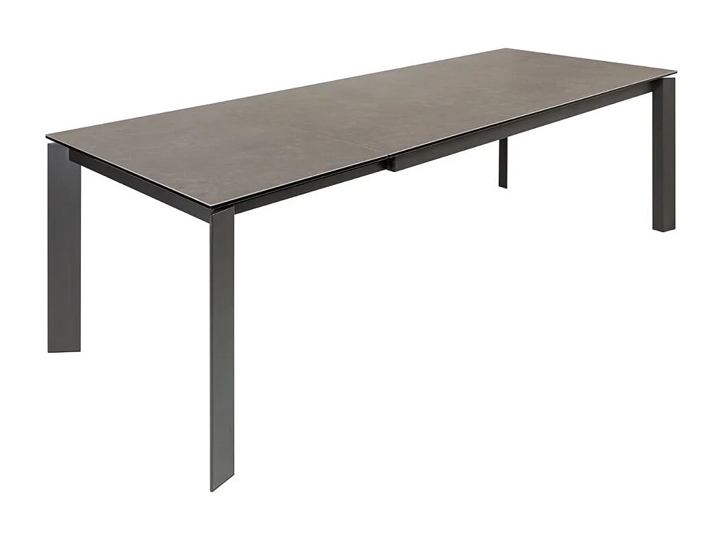 Table de salle à manger SIGRO 180–240 cm – Plateau en céramique anthracite – Table extensible moderne