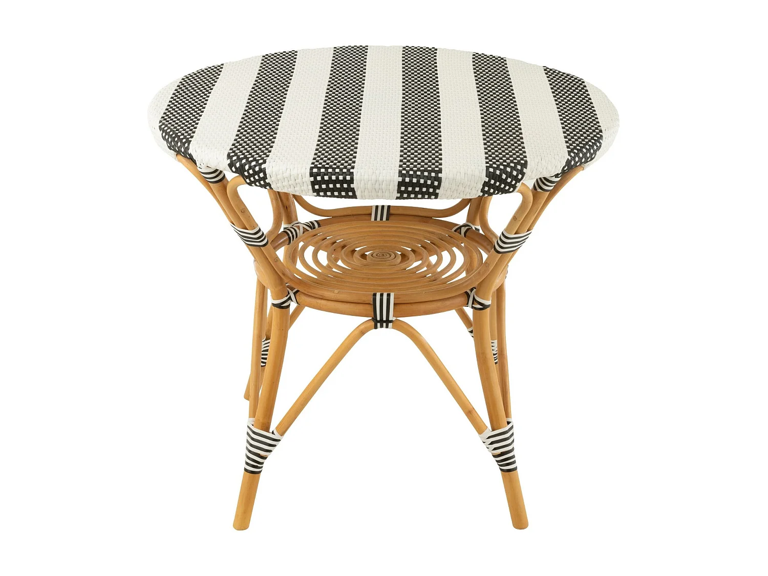 Table ronde parisienne tressée rayures D90 2 places - MONTMARTRE