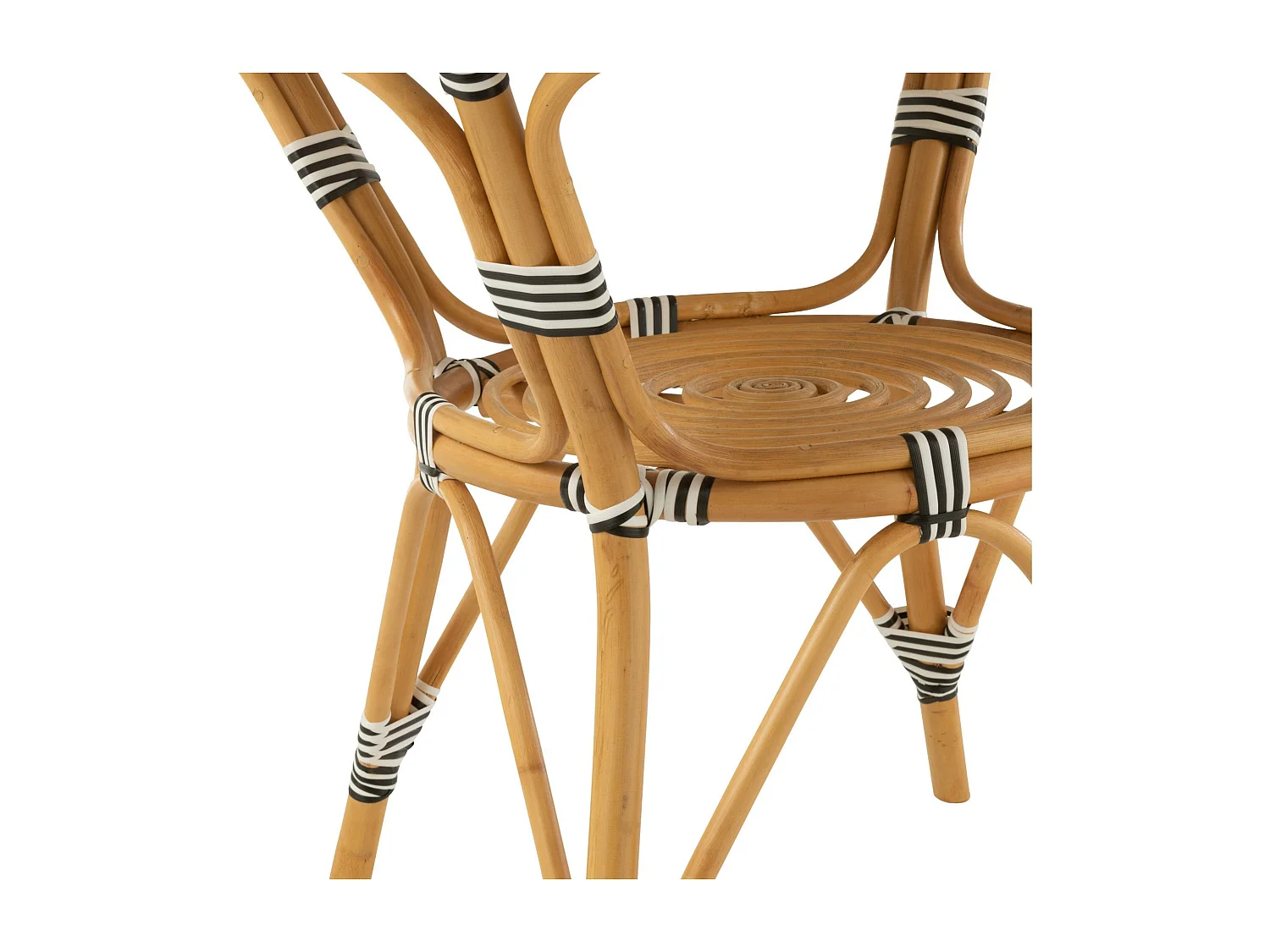 Table ronde parisienne tressée rayures D90 2 places - MONTMARTRE