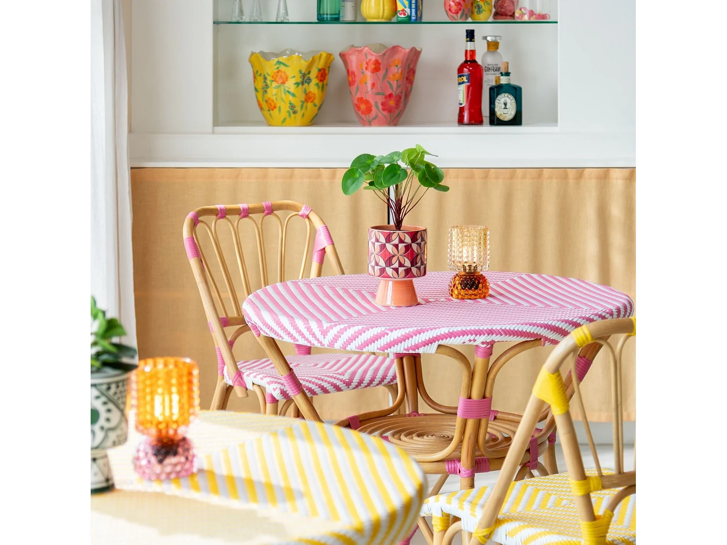 Table ronde parisienne tressée D90 2 places - MONTMARTRE