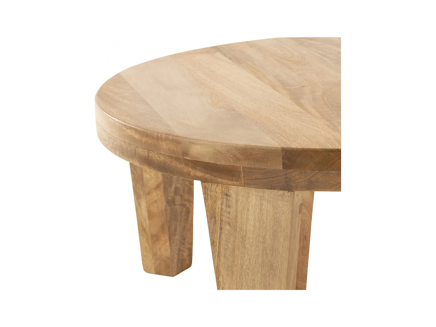 Table basse ronde en manguier naturel D80 - MAKATI