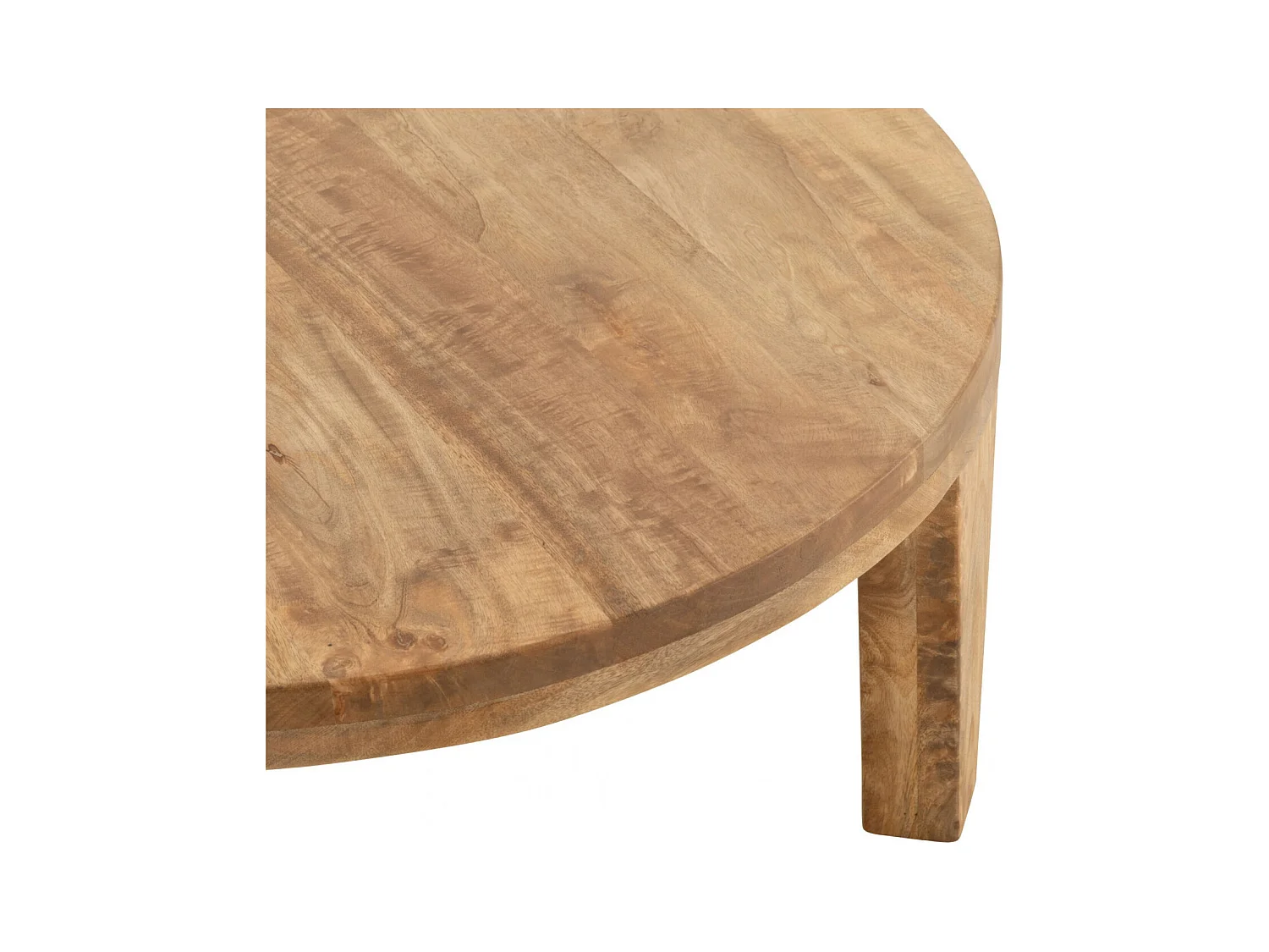 Table basse ronde en manguier naturel D80 - MAKATI