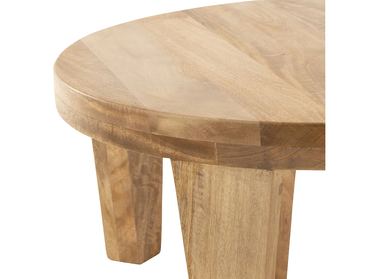 Table basse ronde en manguier naturel D80 - MAKATI