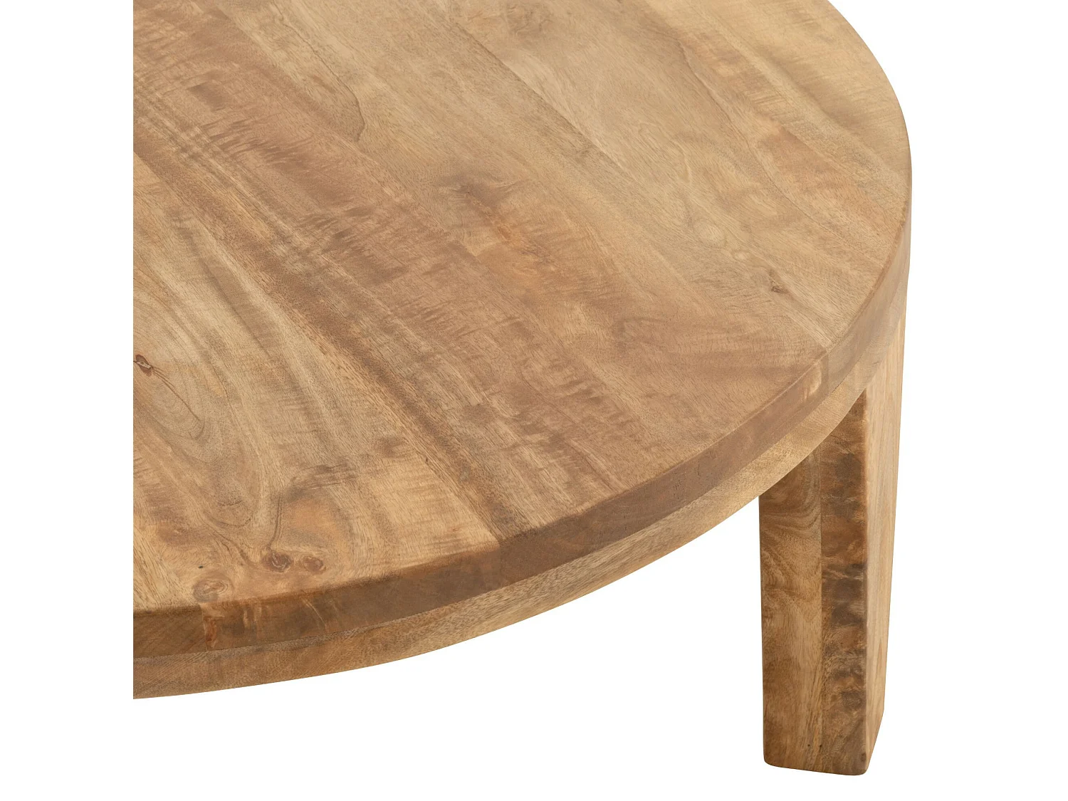 Table basse ronde en manguier naturel D80 - MAKATI