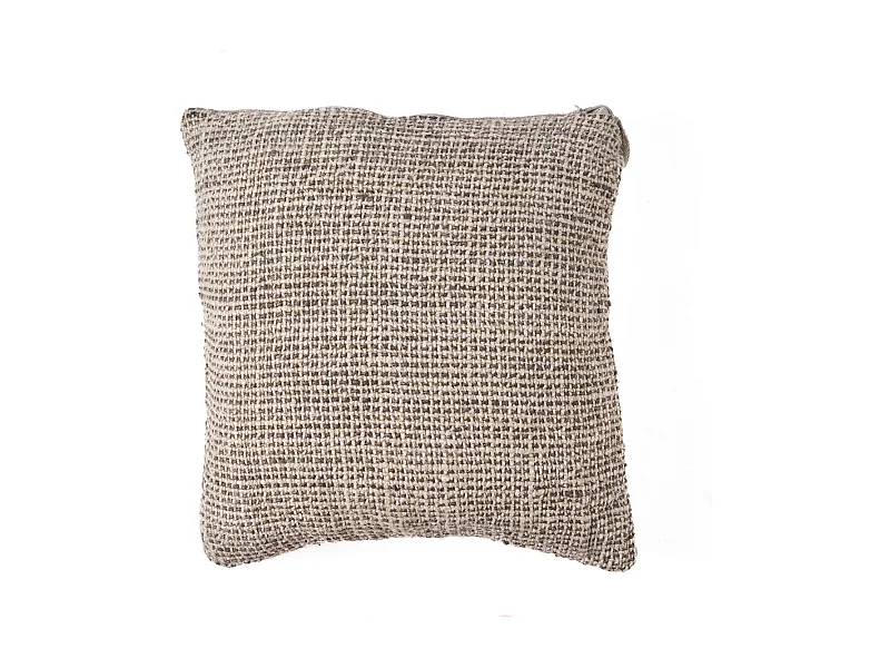 La Housse de Coussin Linen Grain - Noir Naturel