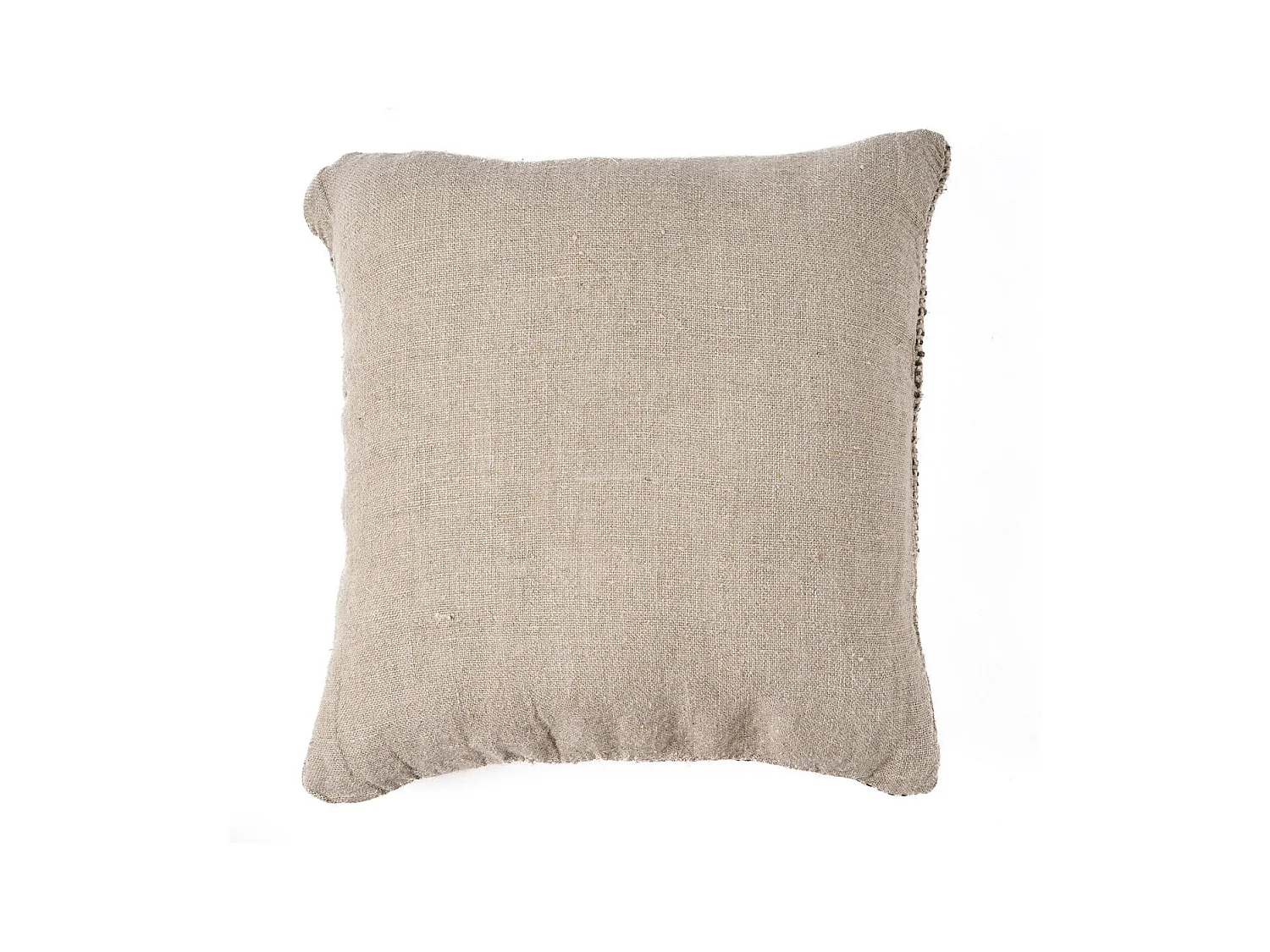 De Linen Grain Kussensloop - Naturel Zwart