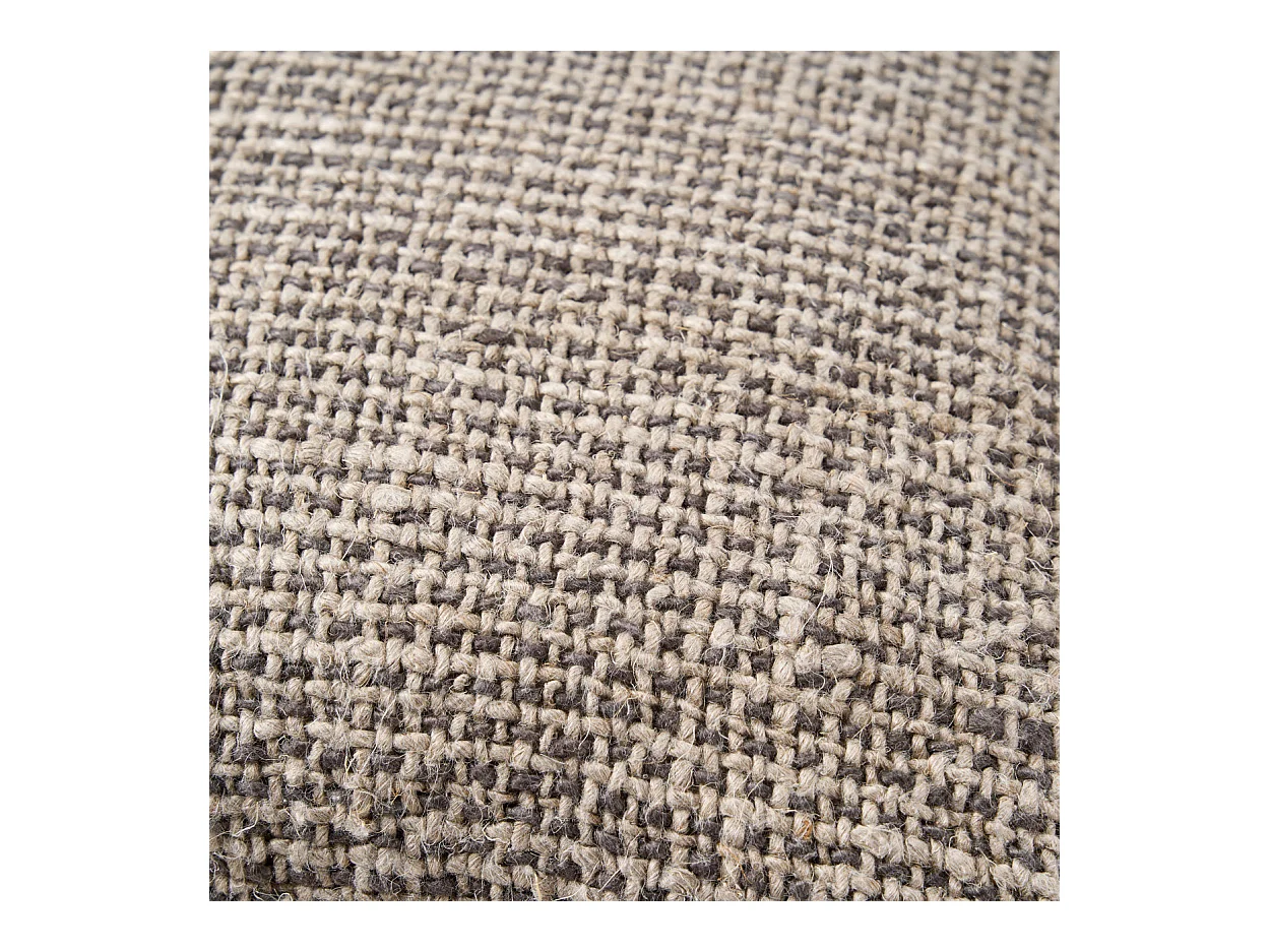 De Linen Grain Kussensloop - Naturel Zwart
