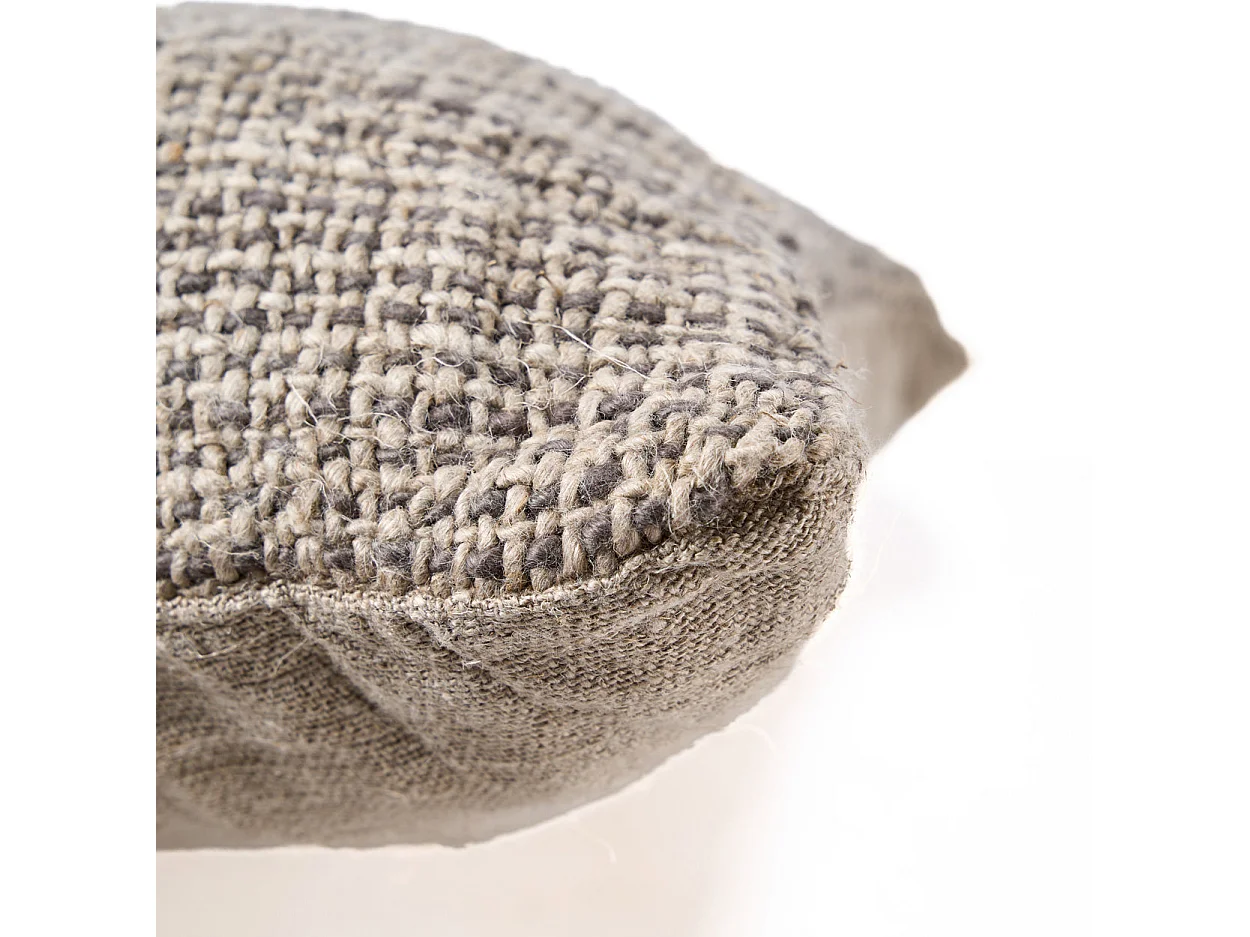 La Housse de Coussin Linen Grain - Noir Naturel