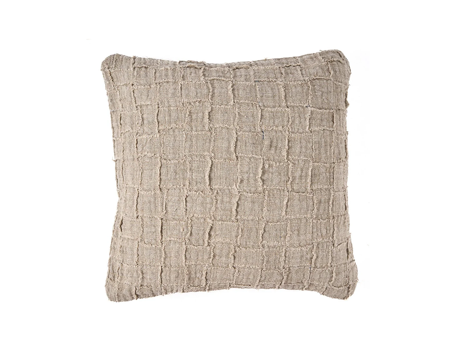 La Funda de Cojín Linen Damier - Natural