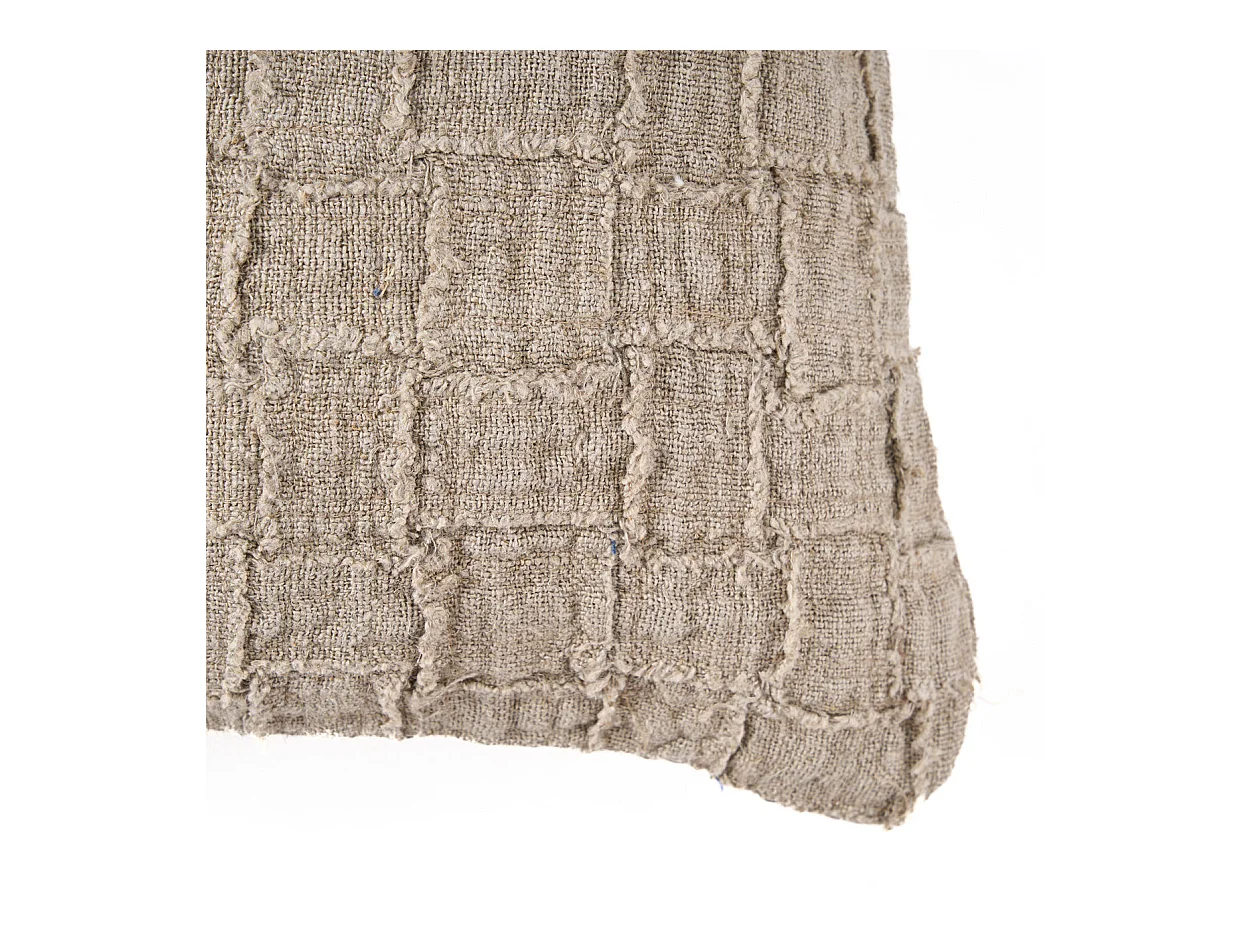 La Funda de Cojín Linen Damier - Natural