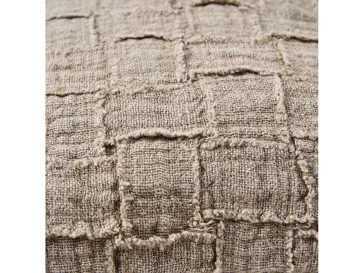 La Housse de Coussin Linen Damier - Naturel