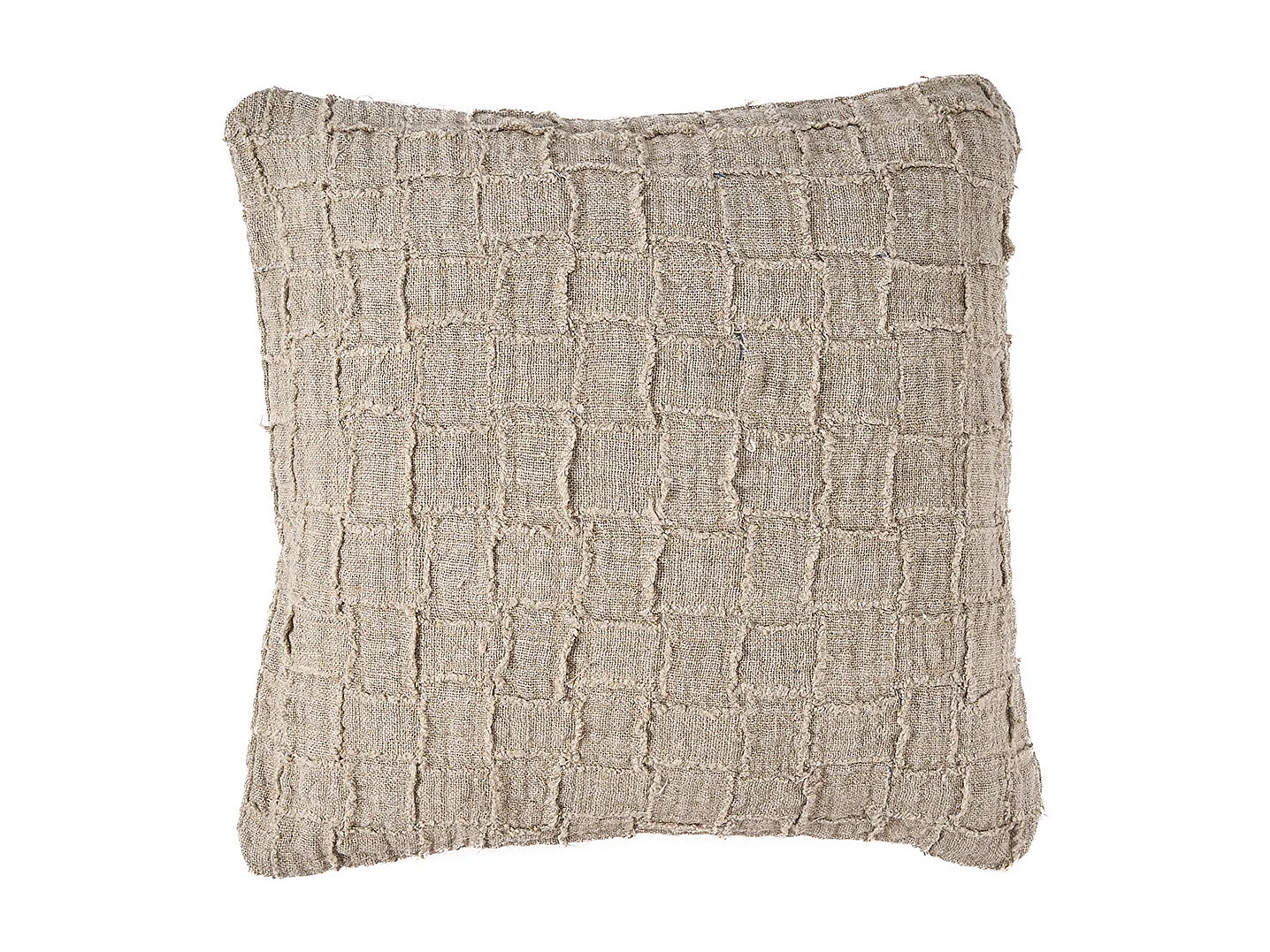 Der Linen Damier Kissenbezug - Natur