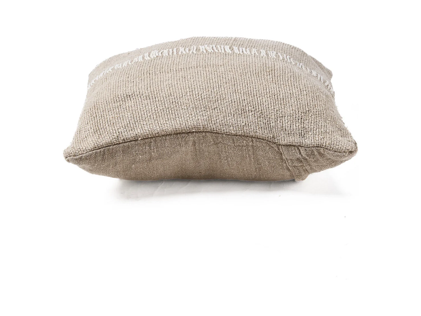 De Linen Stitch Kussensloop - Naturel Wit