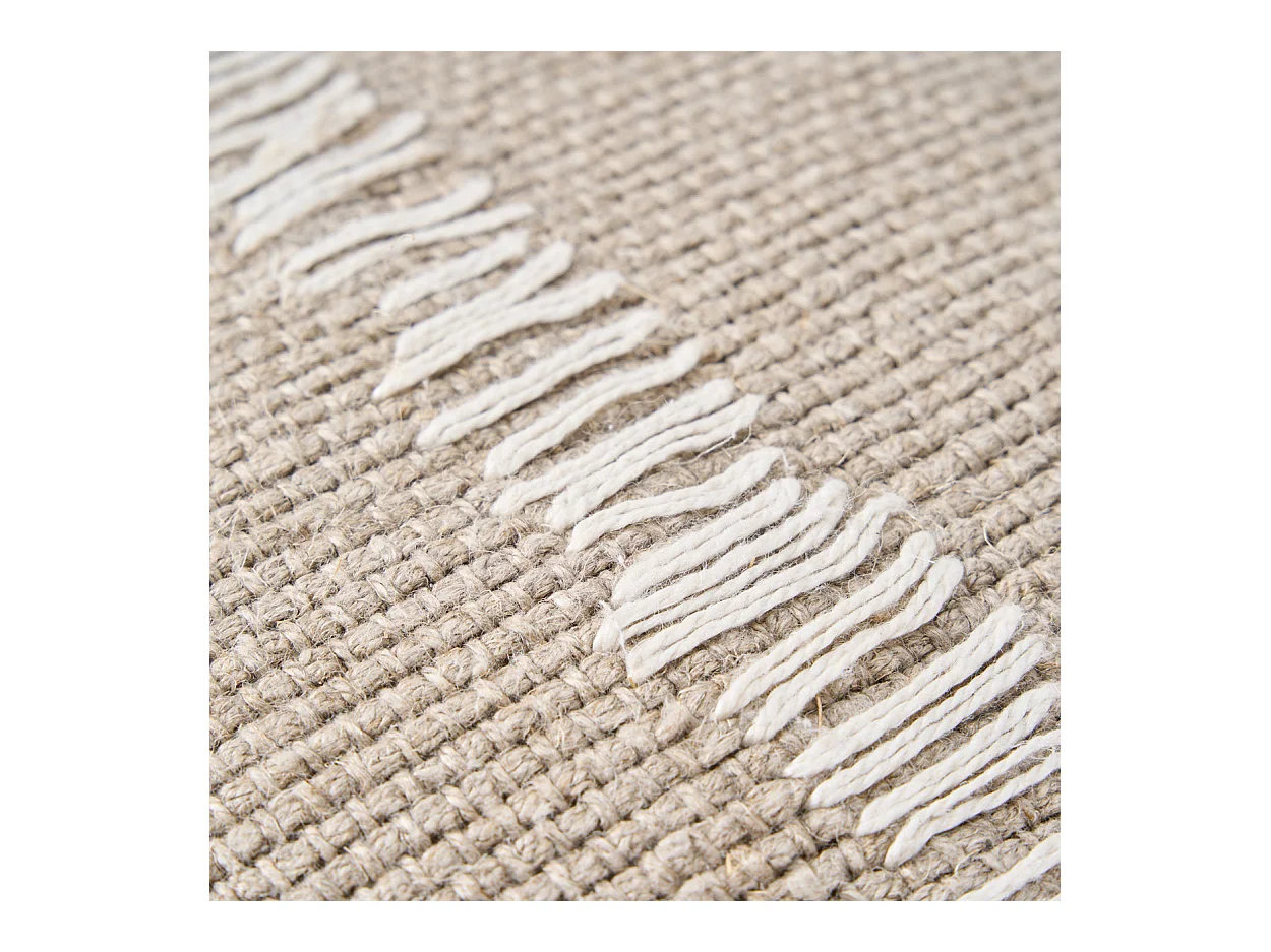 De Linen Stitch Kussensloop - Naturel Wit