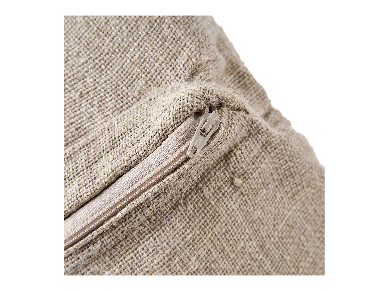 De Linen Stitch Kussensloop - Naturel Wit