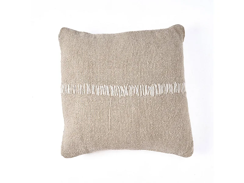 La Housse de Coussin Linen Stitch - Blanc Naturel