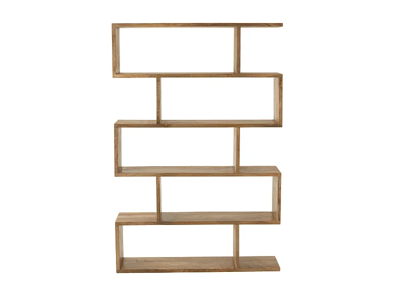 Bibliothèque déstructurée en manguier 5 niches - MAKATI