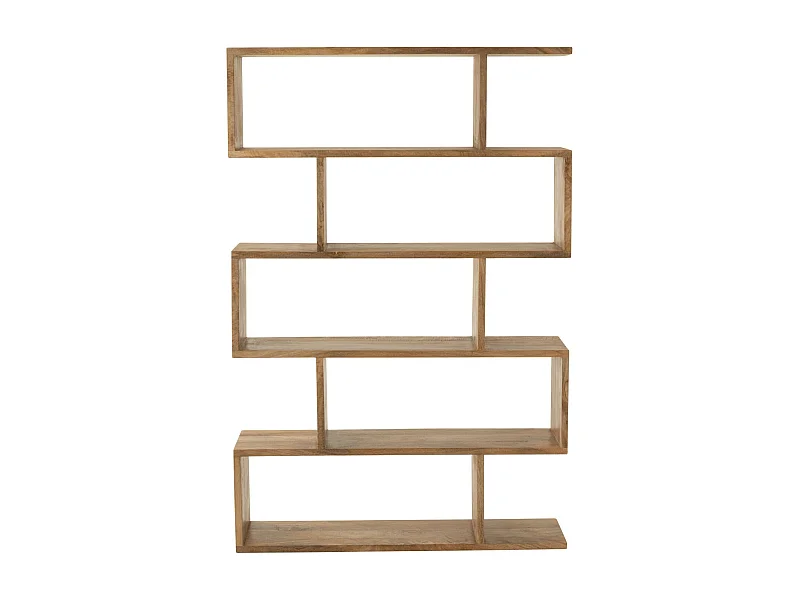 Bibliothèque déstructurée en manguier 5 niches - MAKATI