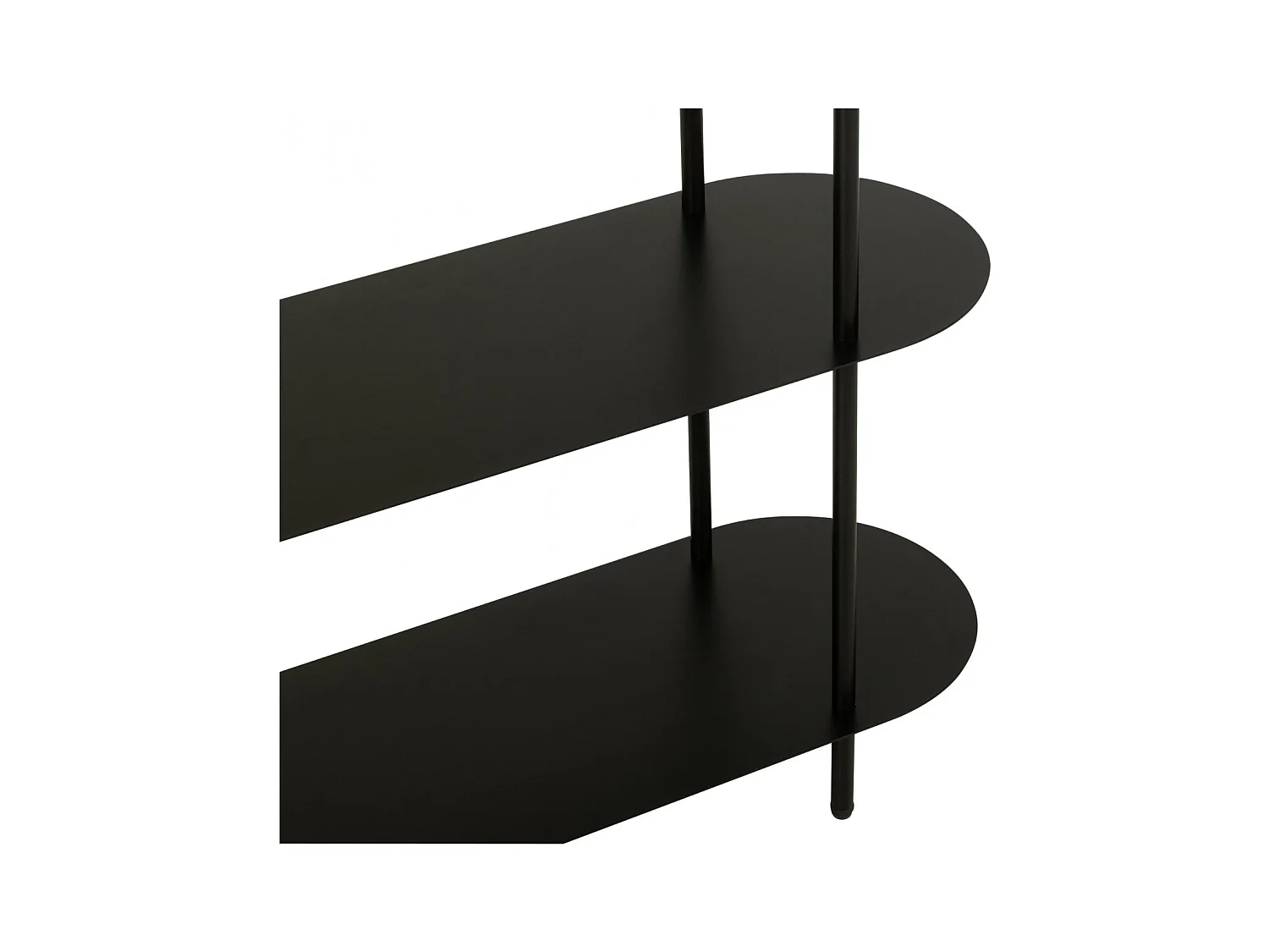 Etagère bibliothèque en métal noir 5 tablettes - OVALO