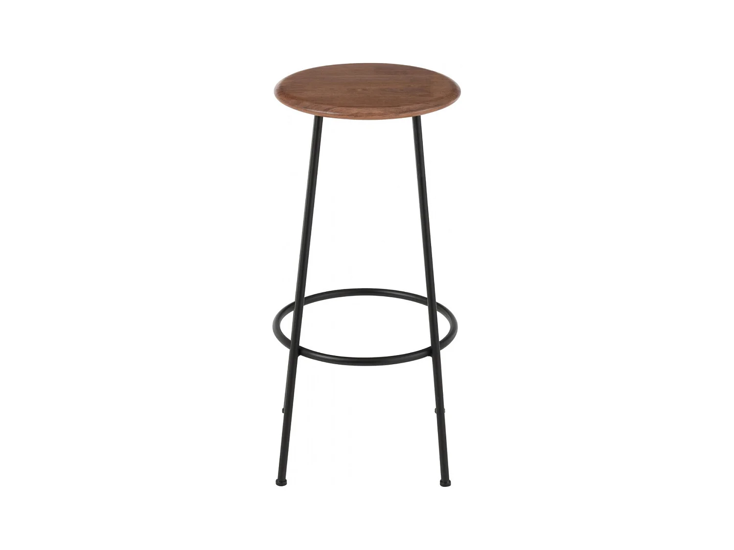 Tabourets de bar en bois et métal style industriel (lot de 2) - VARNY