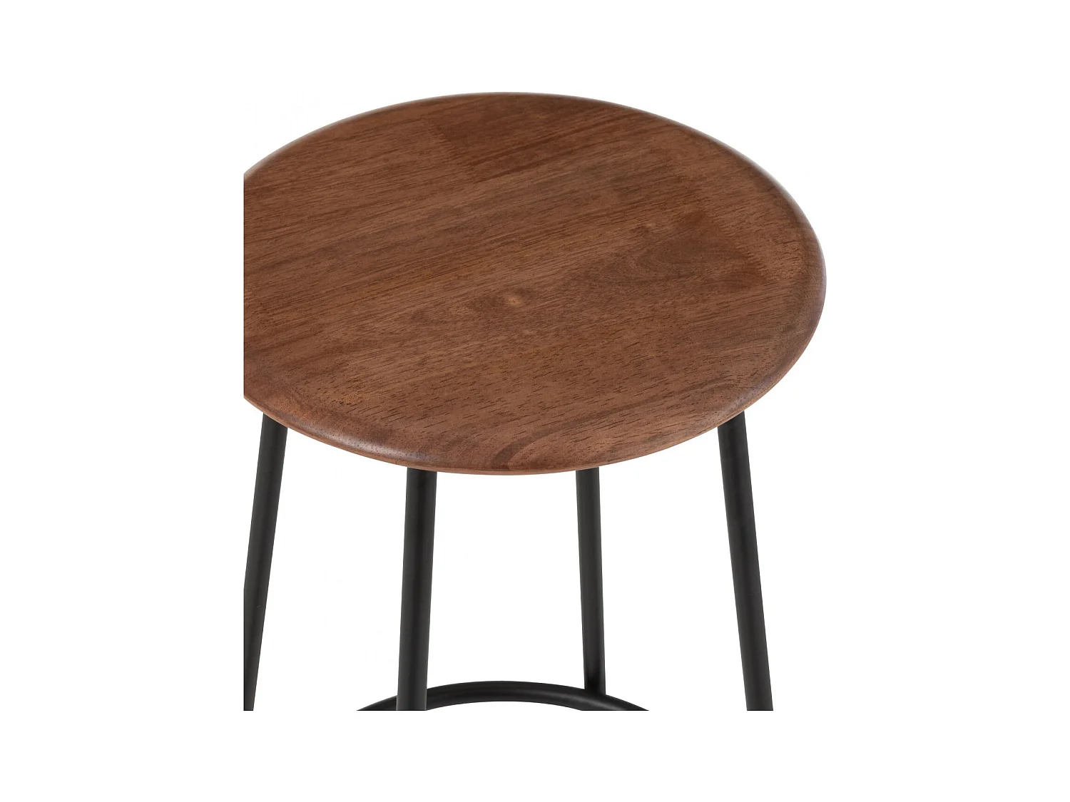 Tabourets de bar en bois et métal style industriel (lot de 2) - VARNY