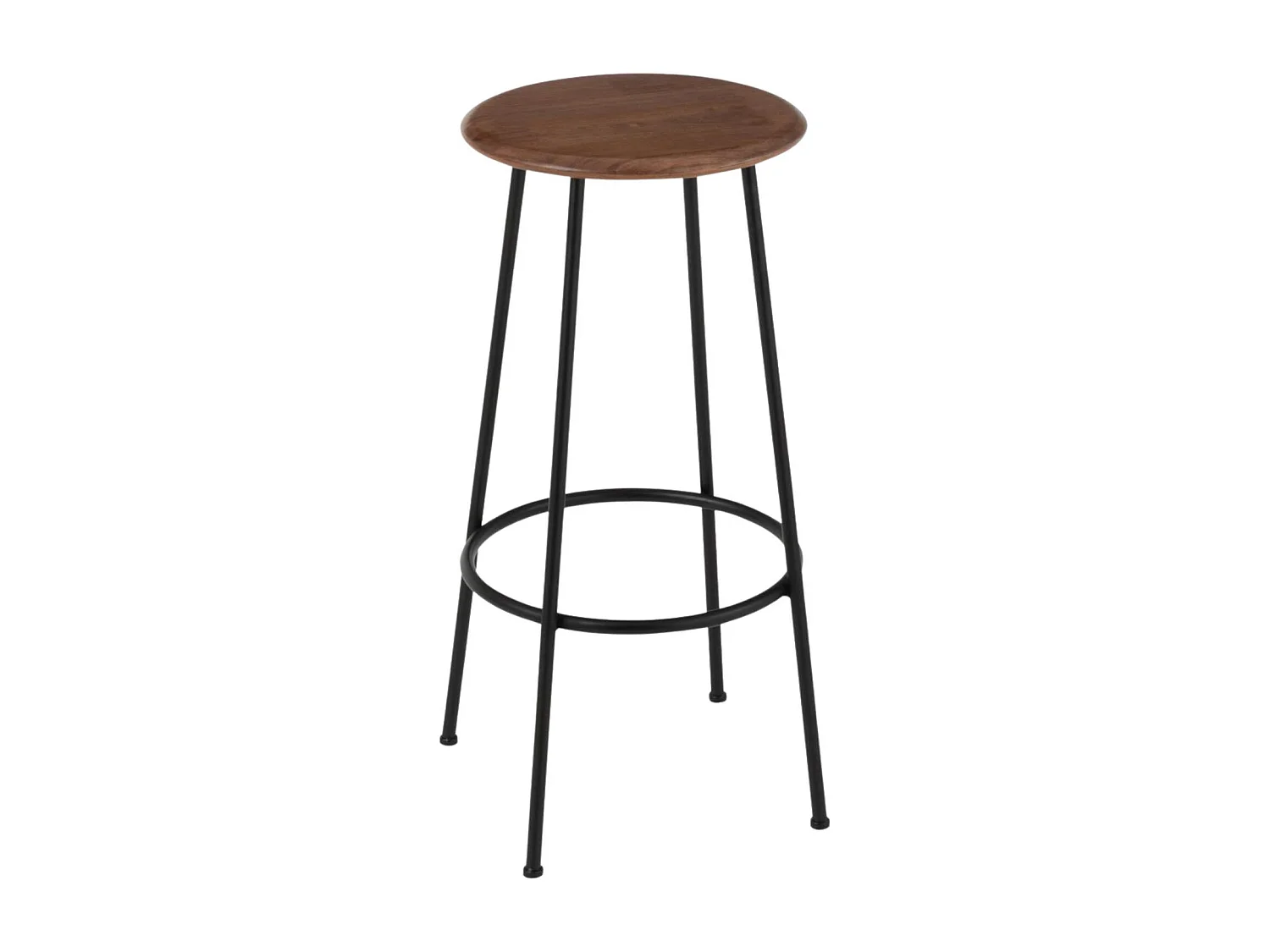 Tabourets de bar en bois et métal style industriel (lot de 2) - VARNY